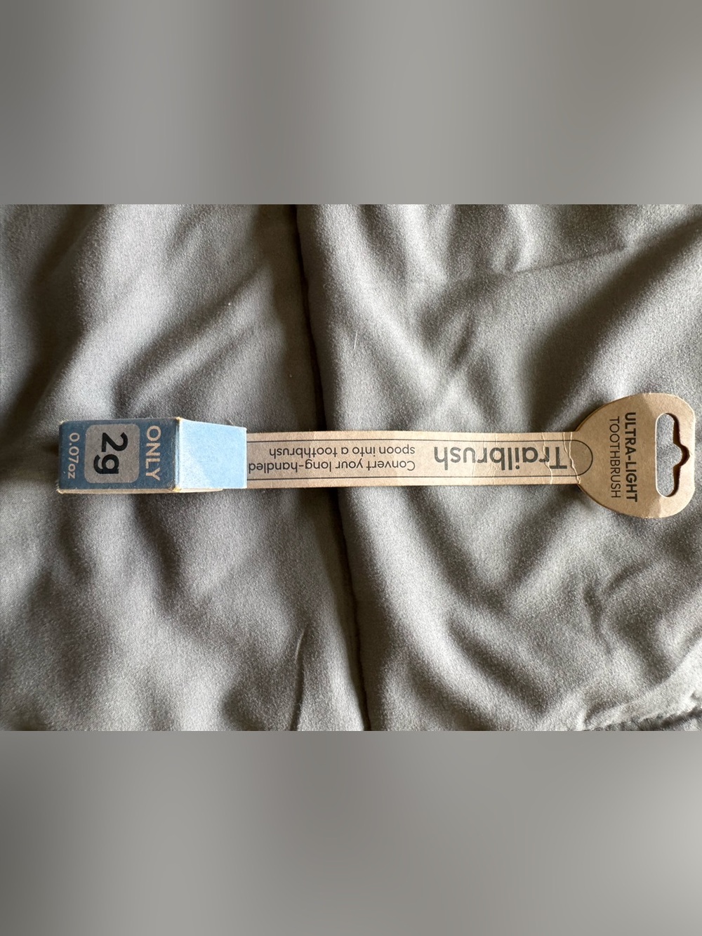 Ultra light trail toothbrush.